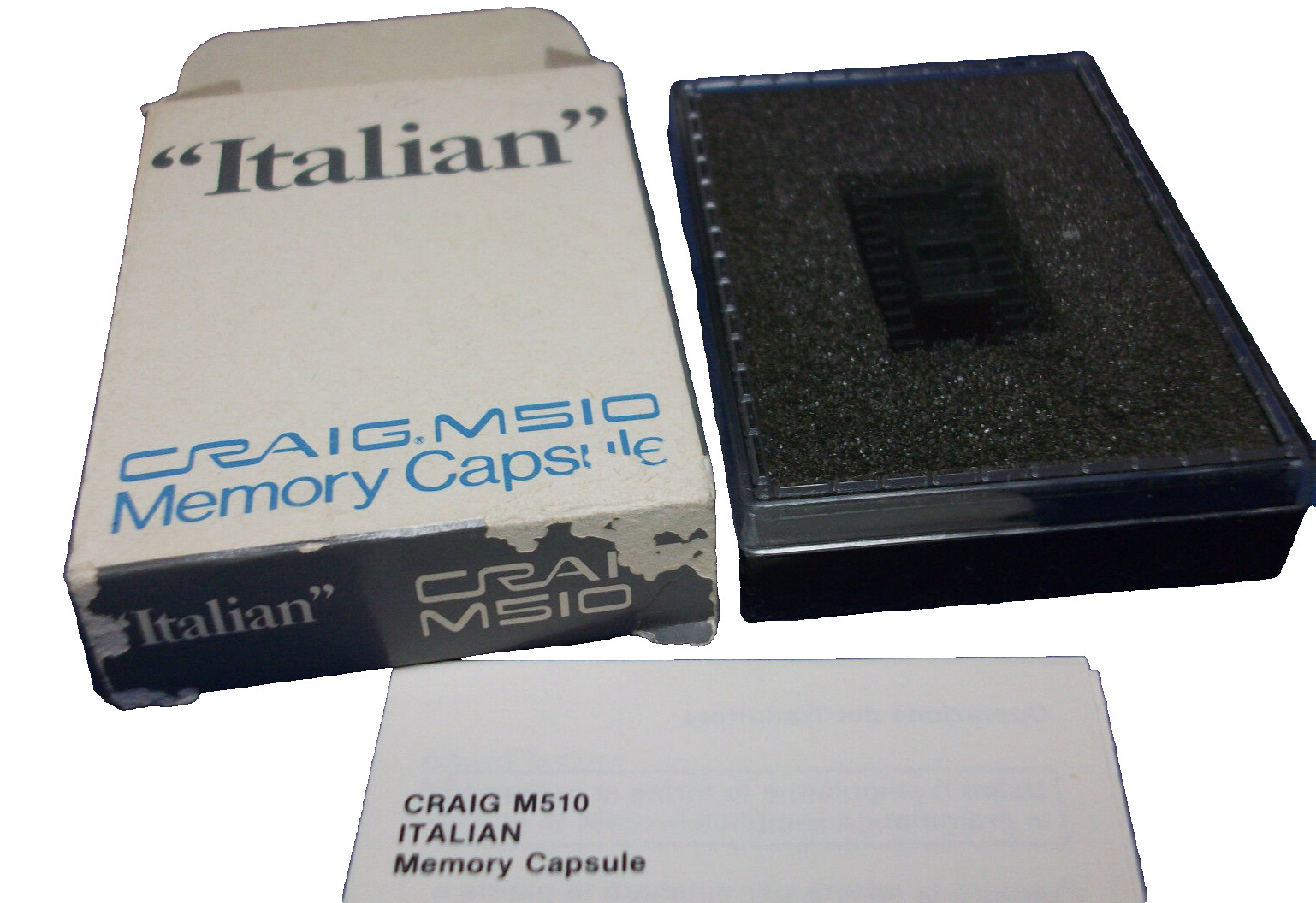 CRAIG VINTAGE M510 MEMORY CAPSULE MODULE ITALIAN BOXED FOR M100 NEW QTY-1
