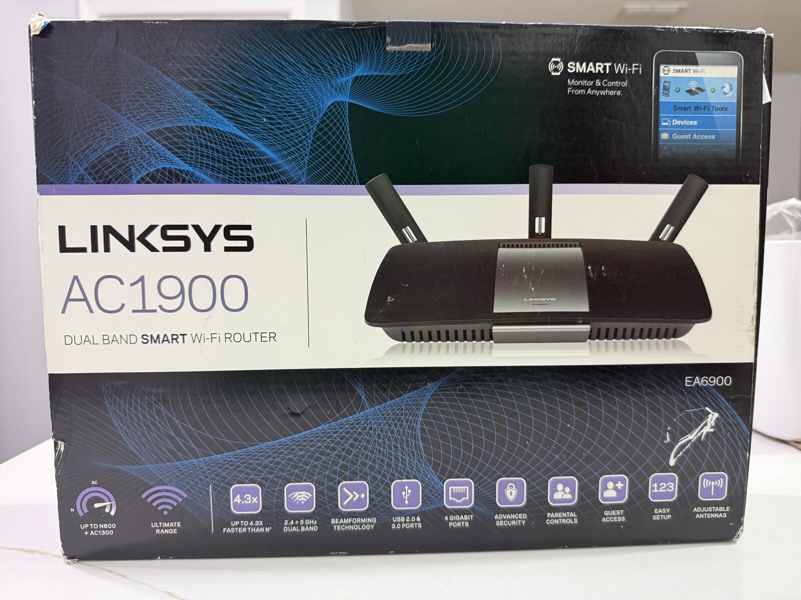 Linksys MAIN-1596237 Ea6900 Ac1900 Wireless Dual-band Home Internet Router New