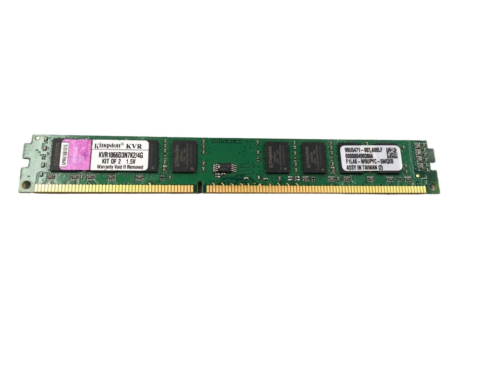 4GB Kingston KVR1066D3N7K2/4G 1066MHz PC3-8500U DDR-3 Memory