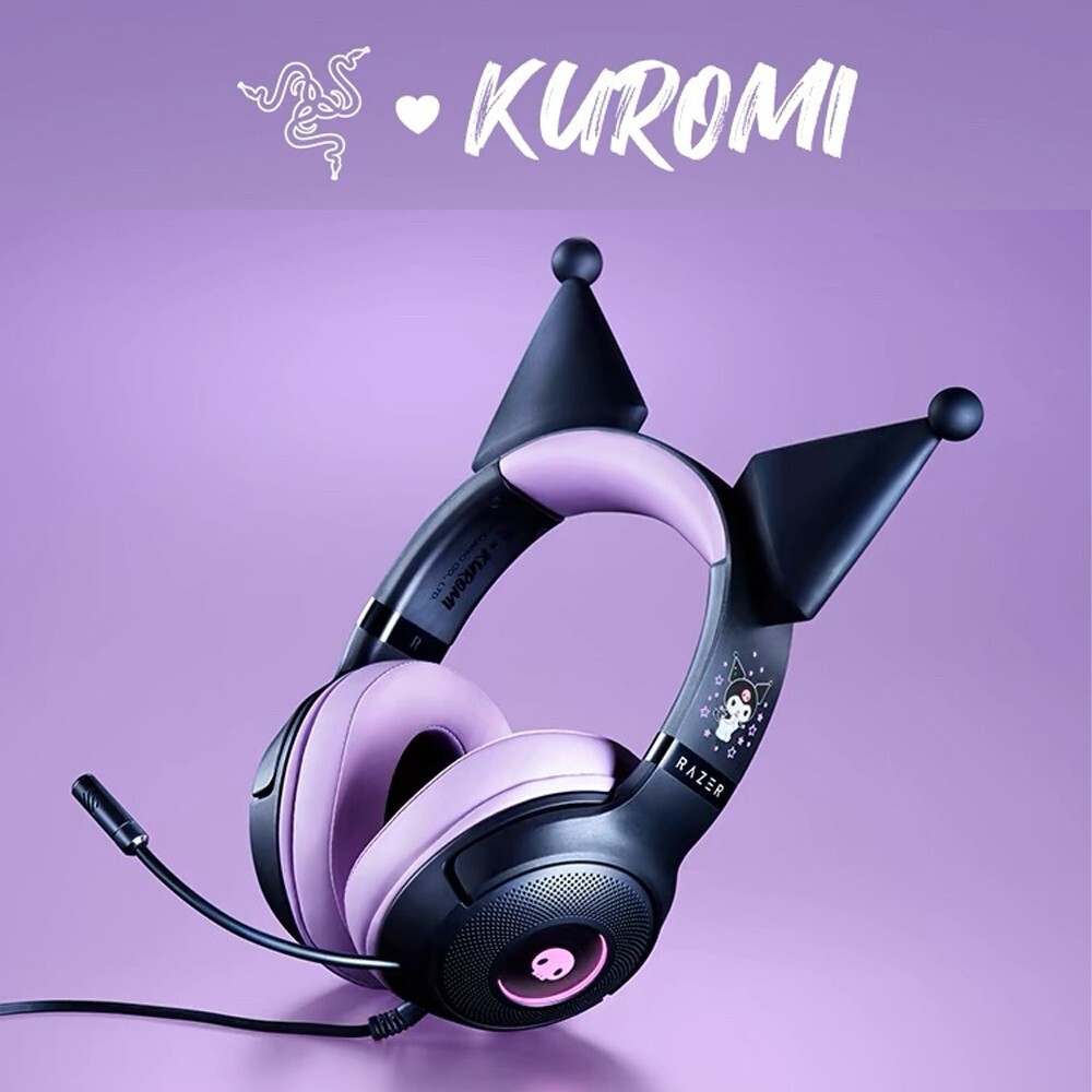 New Razer x Sanrio Kuromi Wired Headset Limited Edition