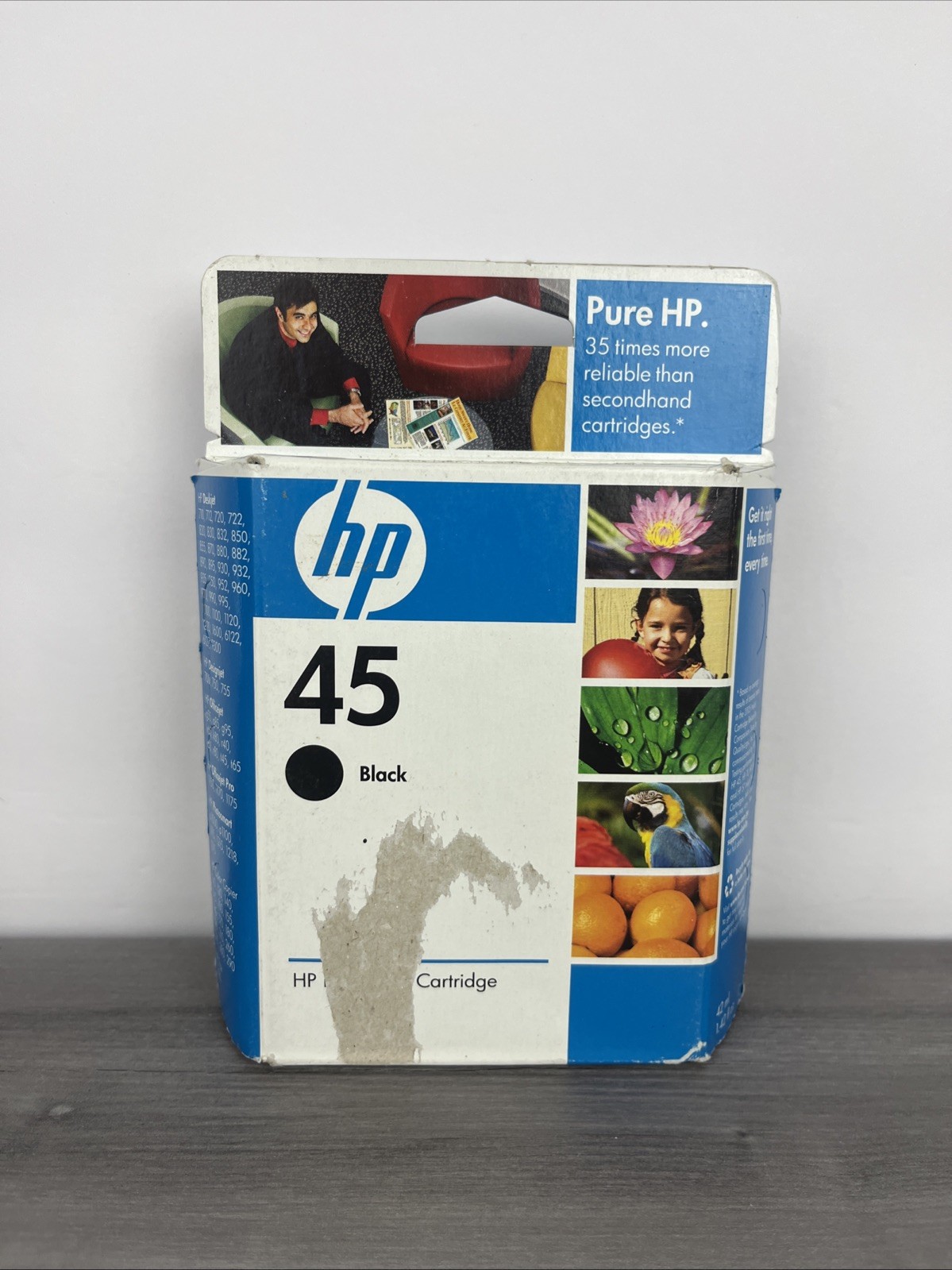 HP 45 Black Inkjet Printer Cartridge 51645A (Expired 2008) New & Sealed NOS