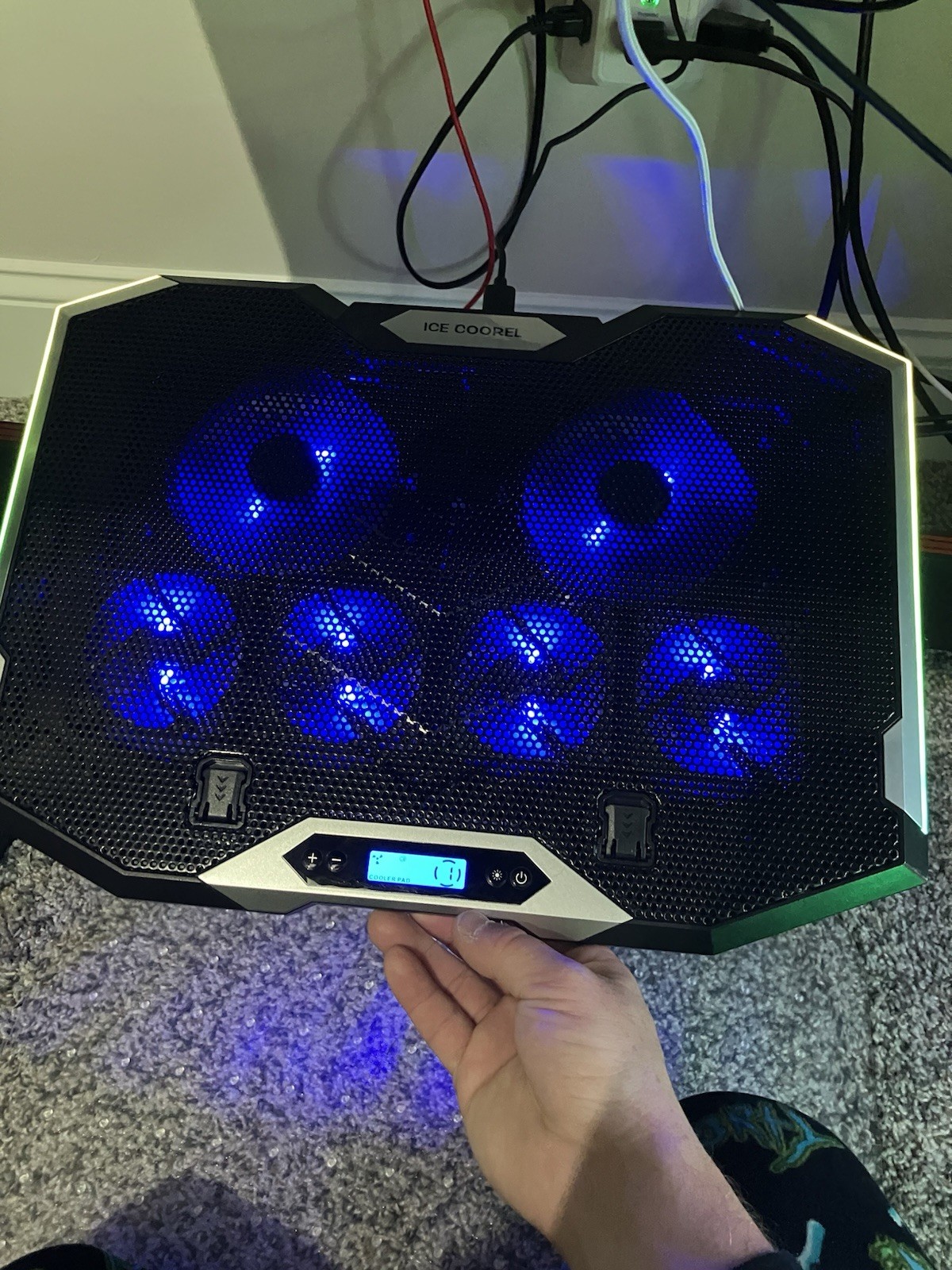 ICE COOREL RGB Laptop Cooling Pad for 15.6-17.3 Inch, Gaming Laptop Cooler
