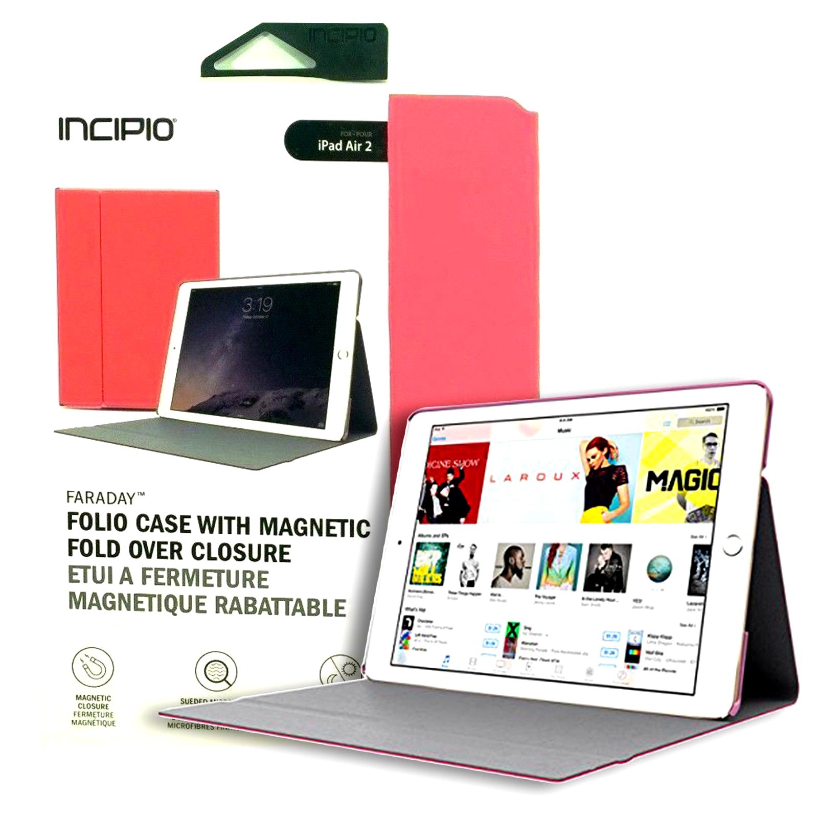 Incipio Faraday Durable Leather Folio Impact Protection Case for iPad Air 2 ONLY