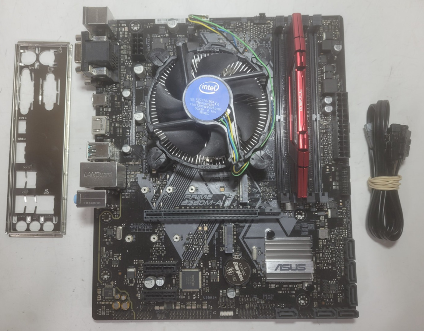 ASUS PRIME B360M-A Motherboard Core I7-9700 8GB RAM, IO Shield # 2240