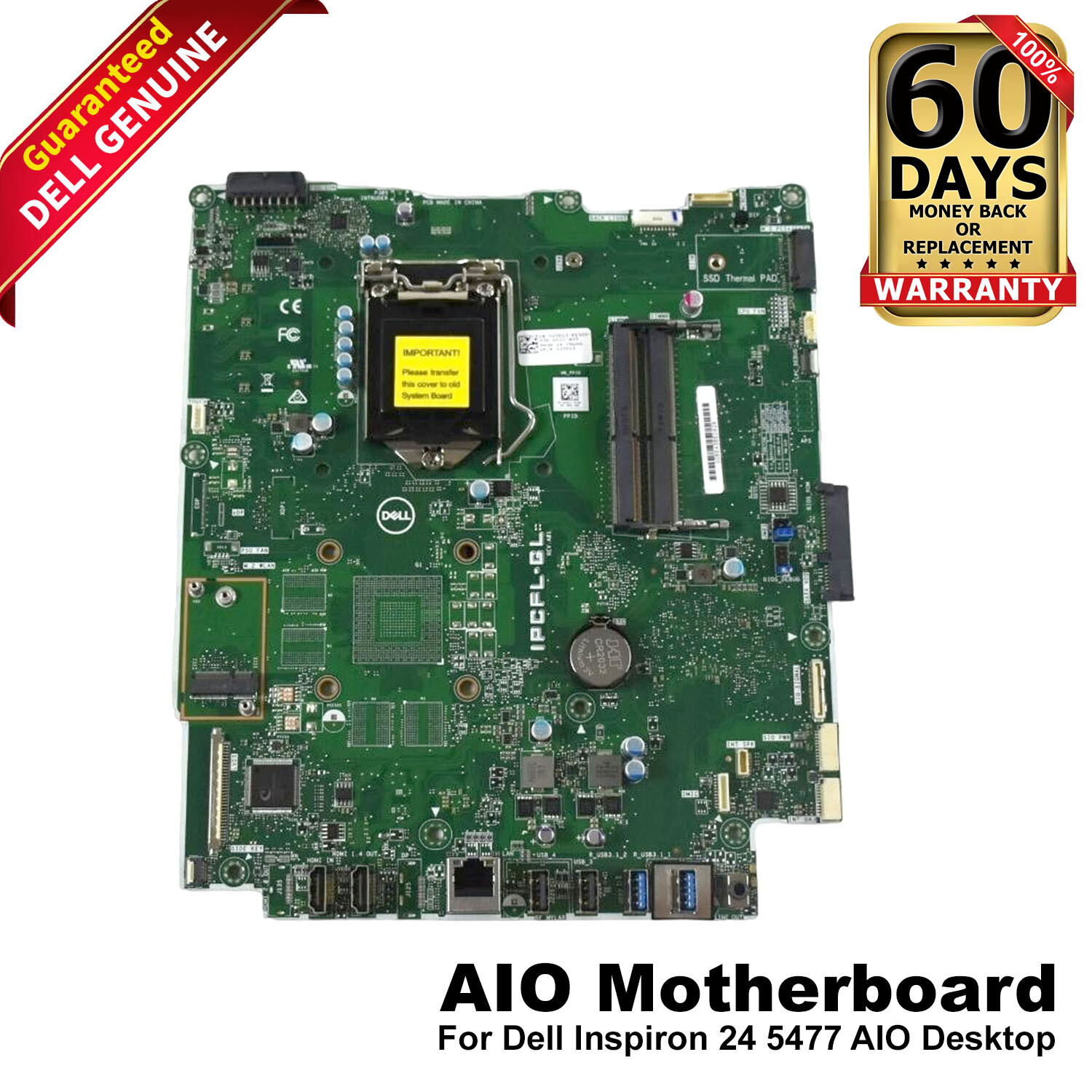 Dell Inspiron 24 5477 AIO Desktop Motherboard Chipset H310 Socket LGA1151 JVDY1
