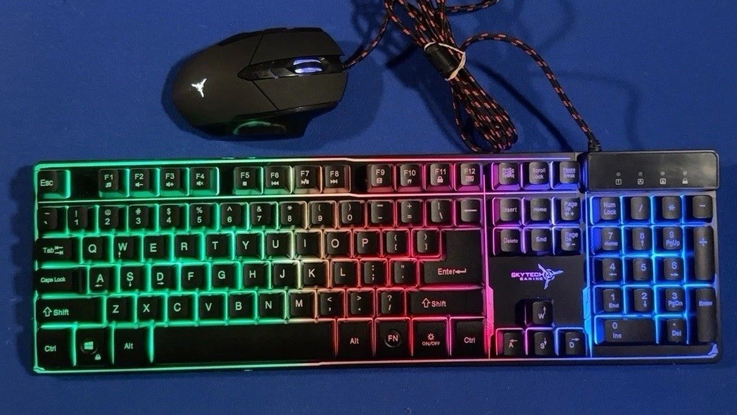 SKYTECH Rainbow Backlit RGB Wired Gaming Keyboard (K-1000)& Mouse (M-1000) Combo