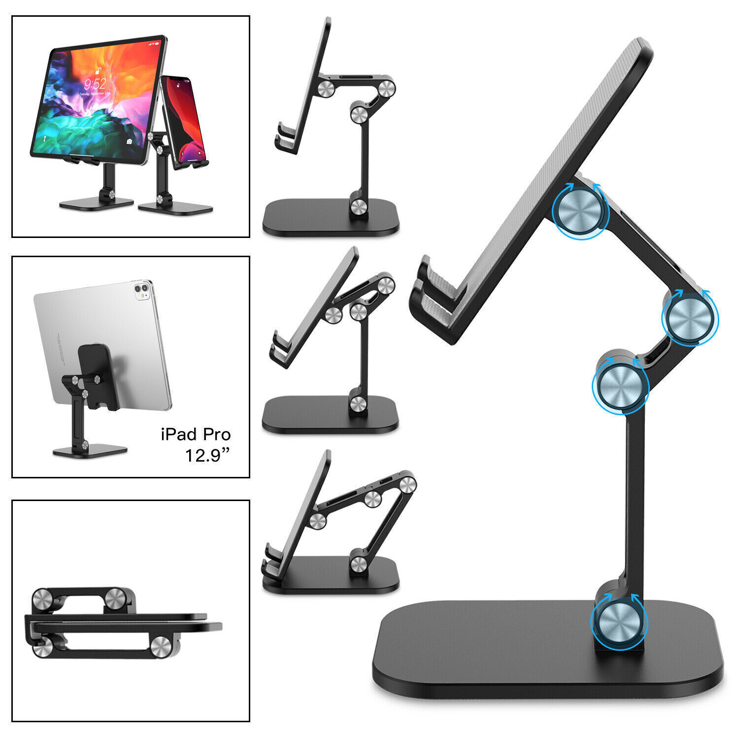 Adjustable Desktop Stand Desk Phone Holder Mount Cradle For Cell Phone Tablet