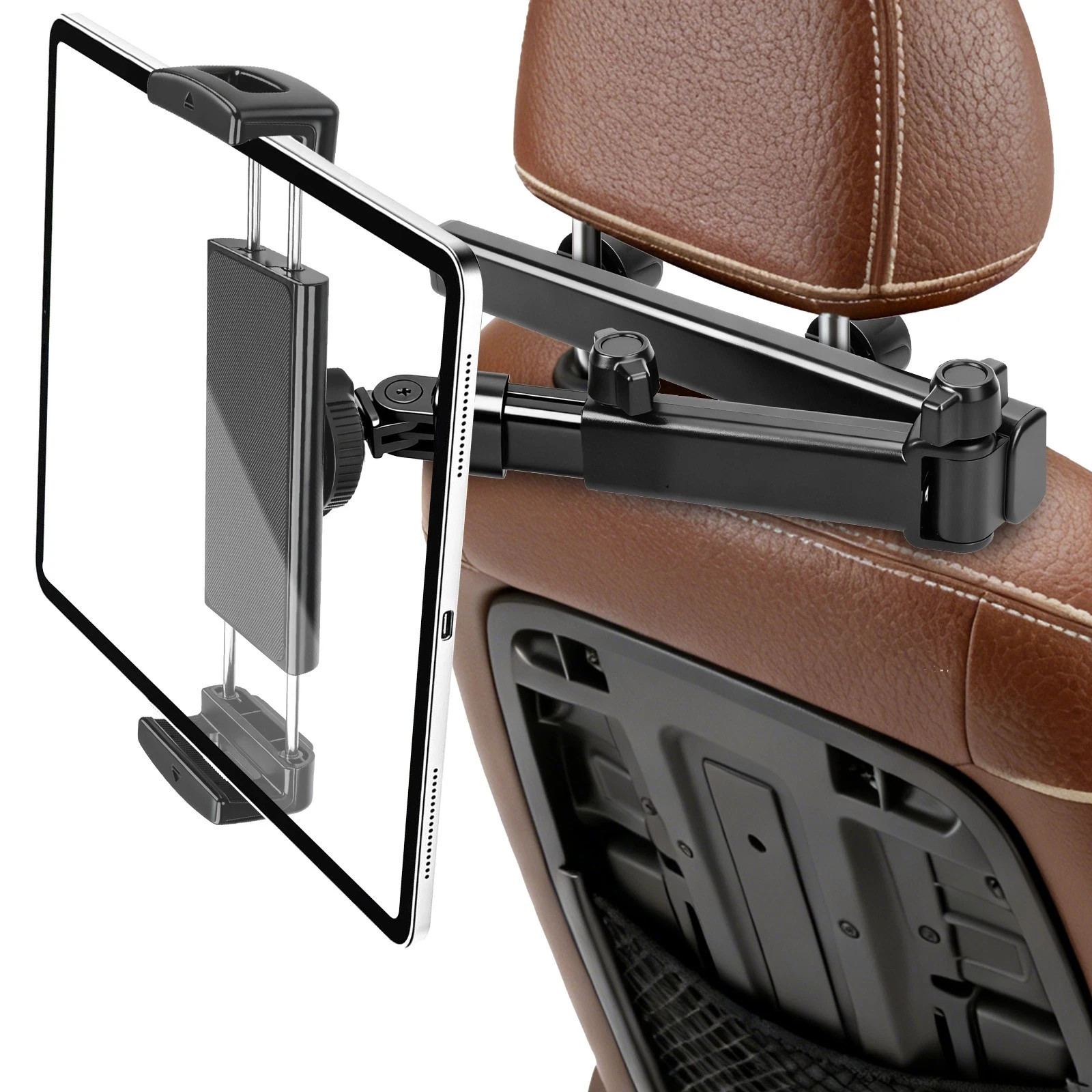 Car Headrest Back Seat Mount Holder 4-11" Adjustable for Tablet iPad iPhone