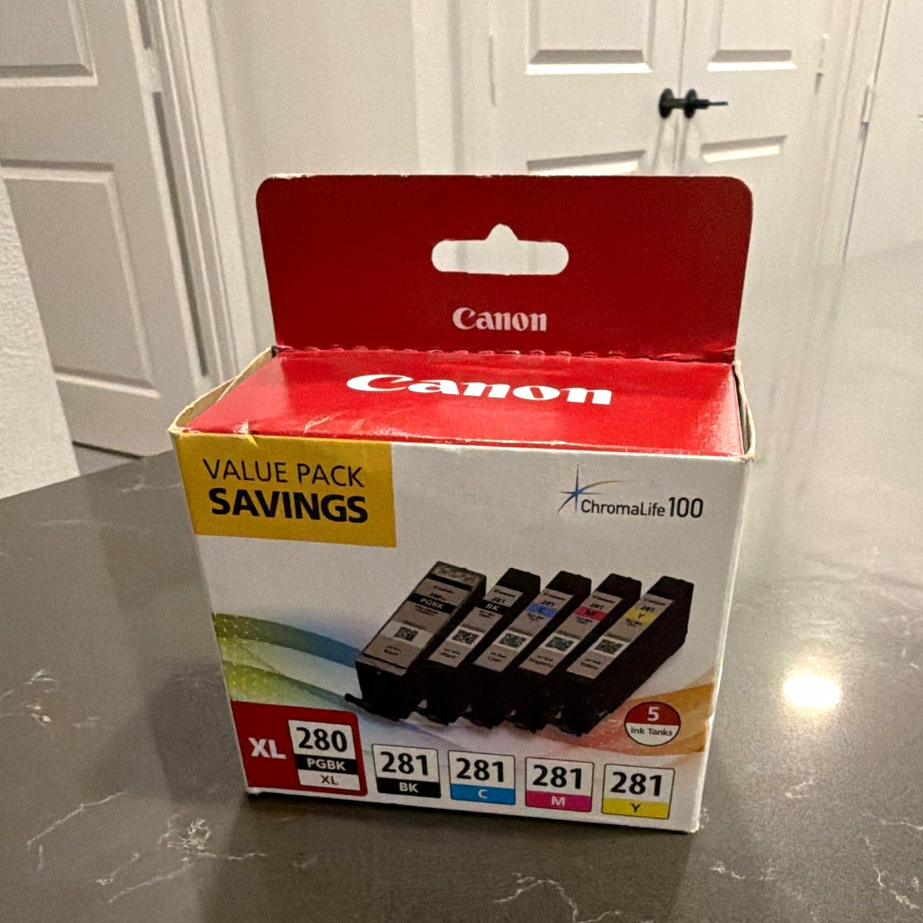 Canon PGI-280XL/CLI-281 Value Pack Ink Cartridges BK/C/M/Y 5-Pack Inkjet
