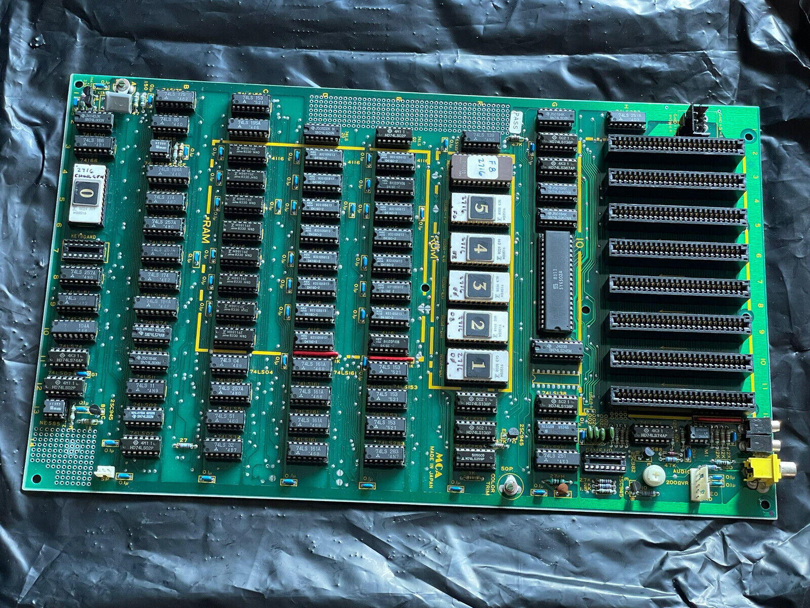 Very RARE Vintage MCA Motherboard With Fujitsu MB8516 Rom Chips