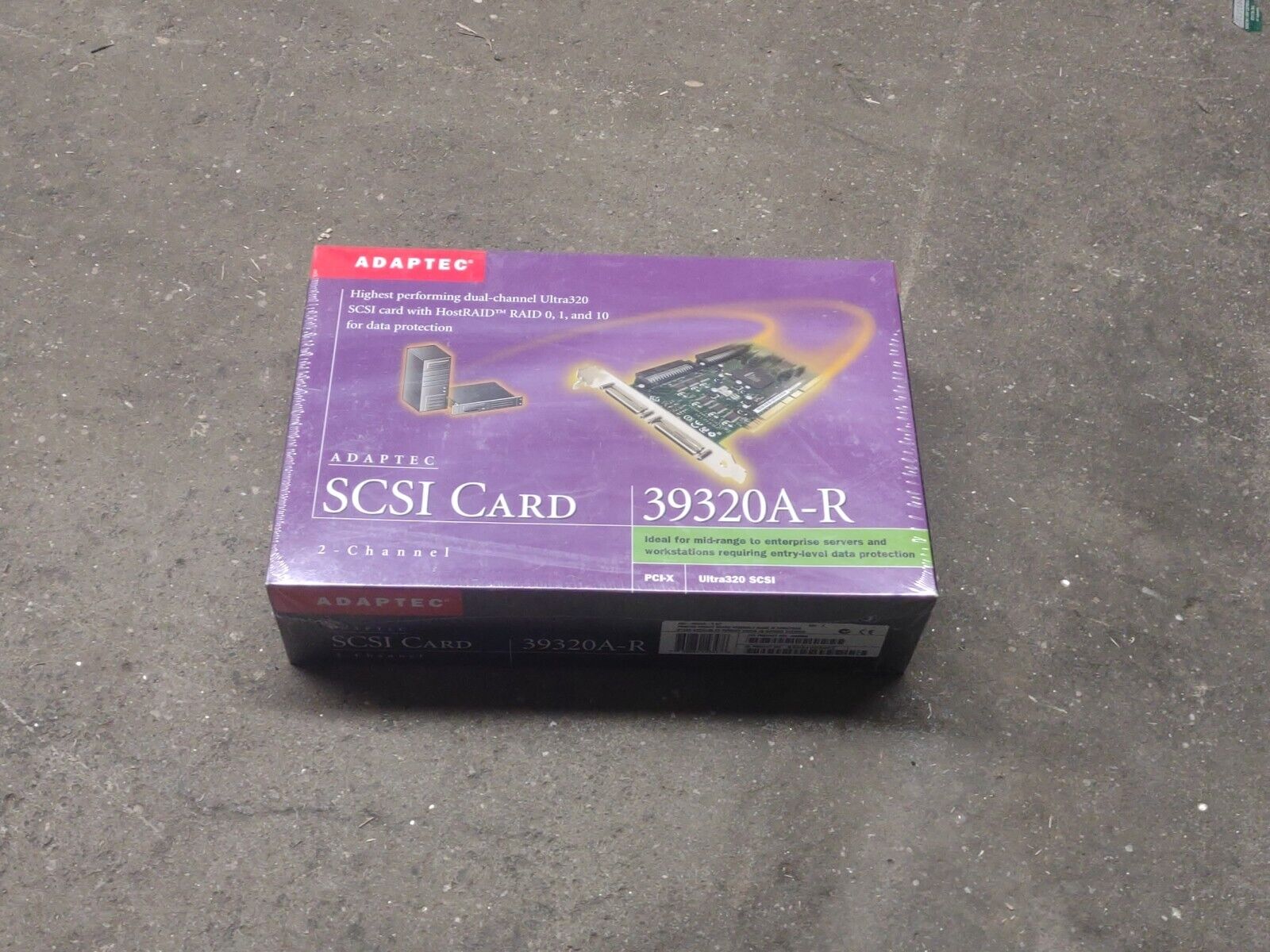 ADAPTEC SCSI CARD, 2 Channel, PCI-X, Ultra320 SCSI, 39320A-R, New Sealed