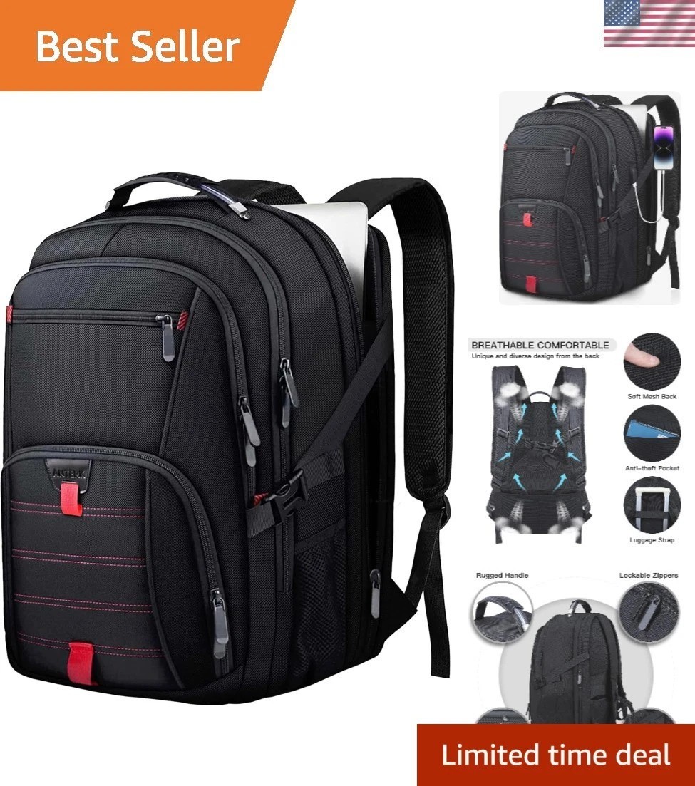 Durable Water Resistant Extra Large Backpack - Perfect for Travel & College