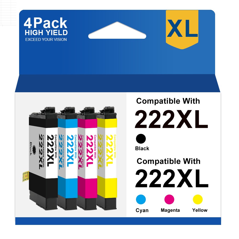 222XL Replacement Ink Cartridges for Epson 222XL Expression Home WF-2960 XP-5200