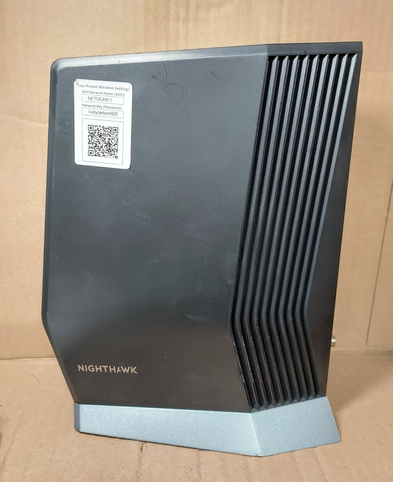 Netgear Nighthawk AX8 AX6000 WiFi Cable Modem Router Model CAX80 With Power Cord