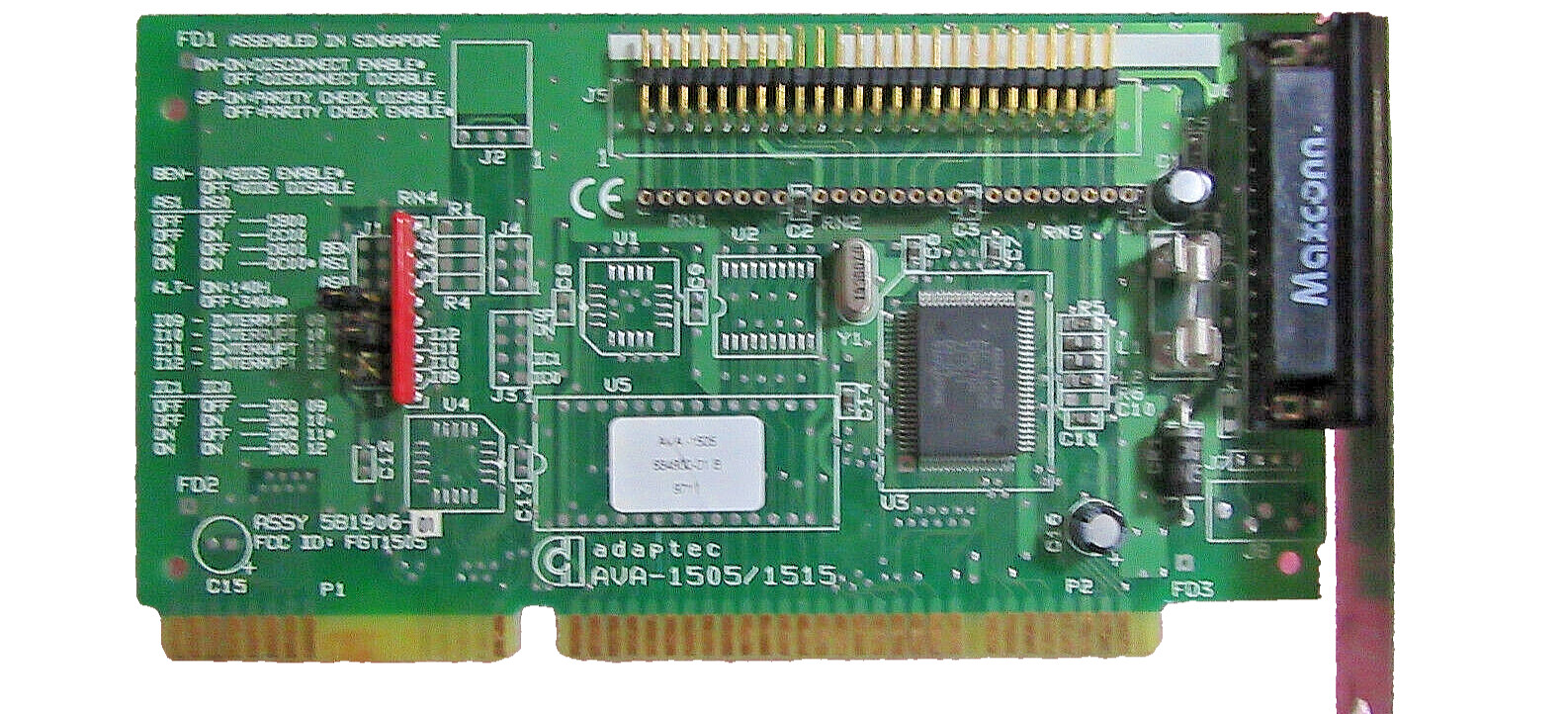 Genuine Vintage Adaptec AVA-1505/1515 ISA SCSI Host Card 584900-01 B