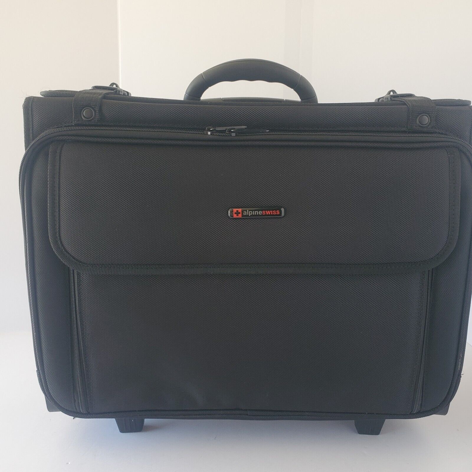 Alpine Swiss Rolling Briefcase Wheel Hard Case Laptop Bag Lawyer Attache
