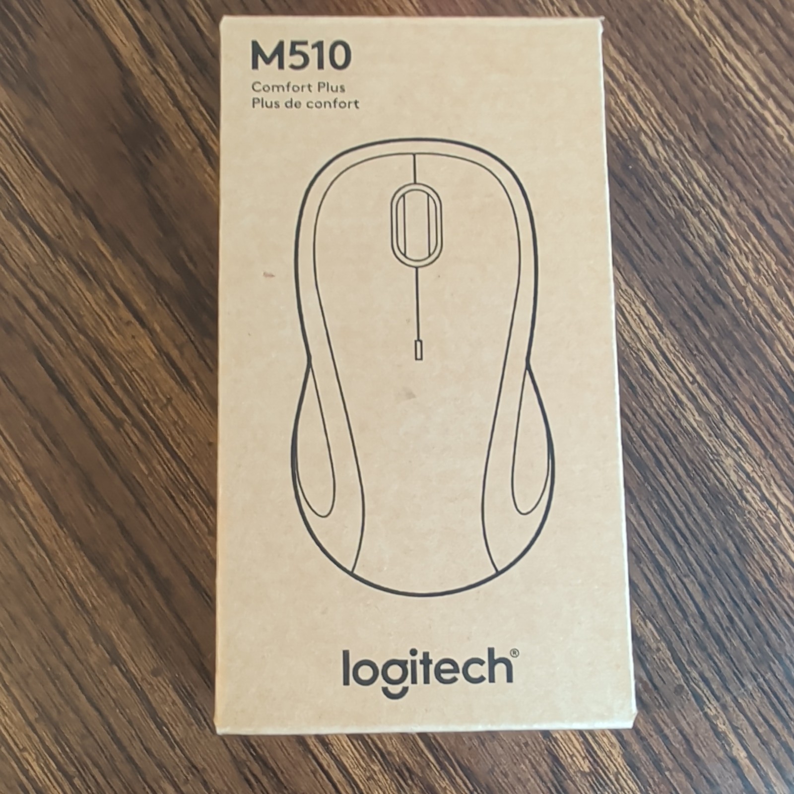 New Logitech M510 Comfort Plus Wireless Mouse 910-006030 w/ Dongle Battery New