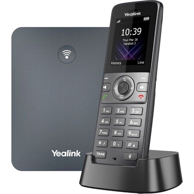 Yealink W73P IP Phone Cordless Corded DECT Wall Mountable Space Gray 1302022