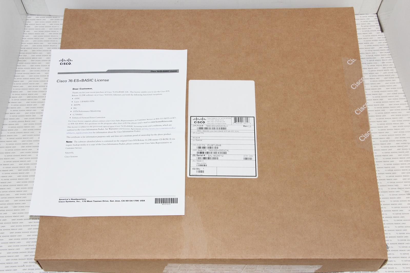 CISCO 7600-ES+20G3CXL Line Card 20x GE SFP DFC 3CXL "NEW
