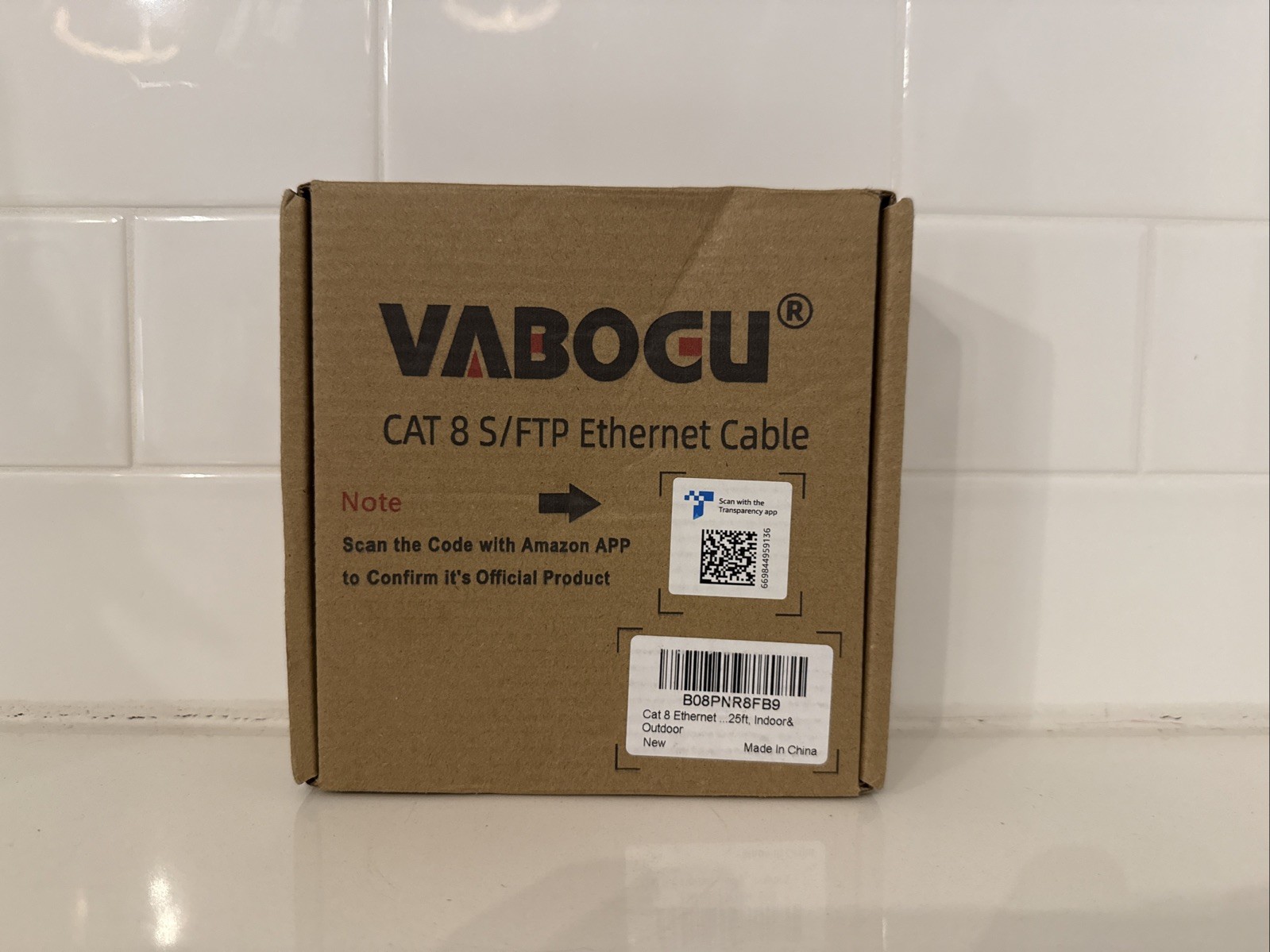 VABOGU - CAT 8 S/FTP Ethernet Cable - 25 ft - NEW in Open Box - 25’