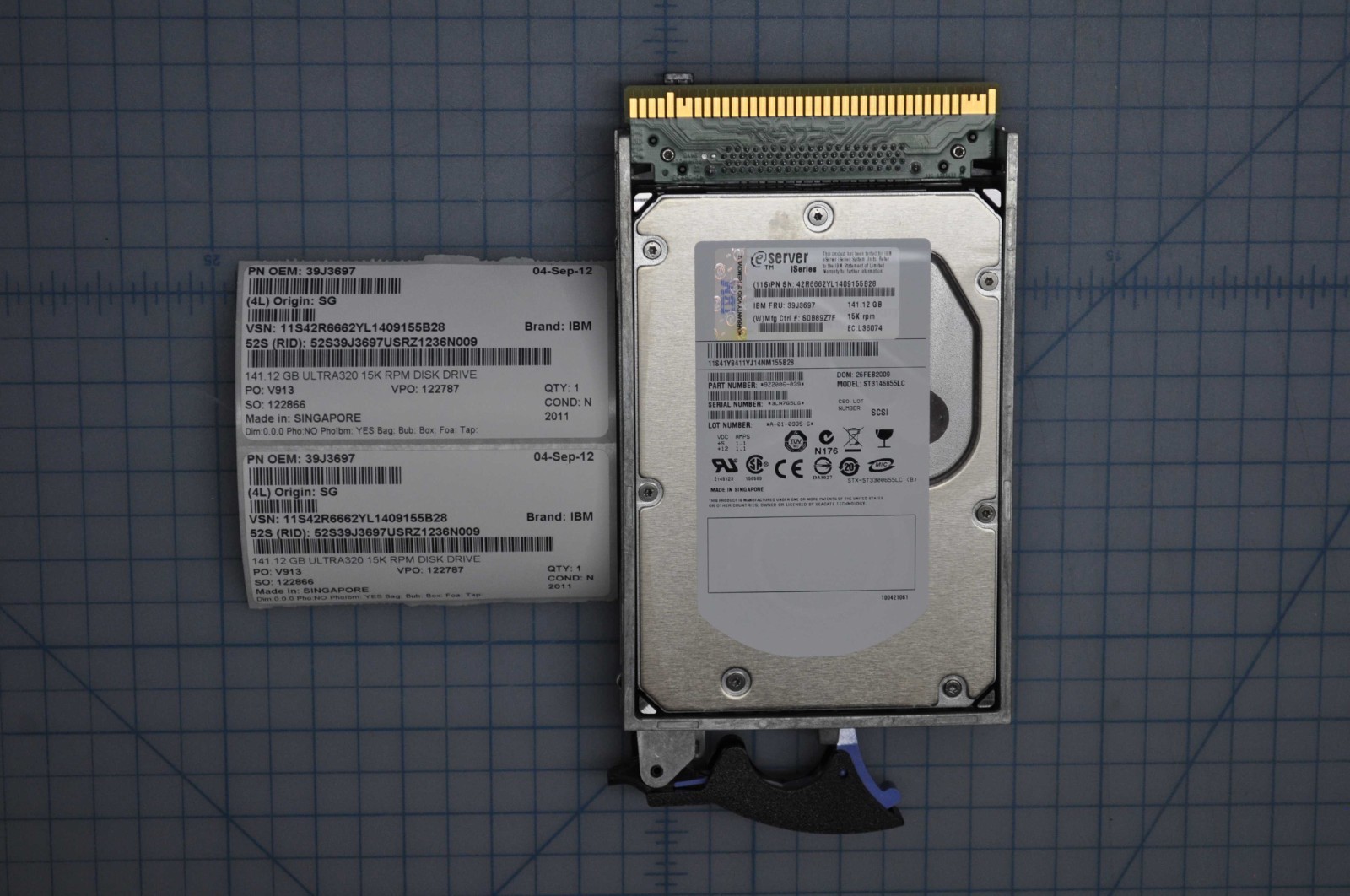 IBM 140GB DASD HARD DRIVE FOR SERVER P5 9111-520 AS/400 USED 39J3697