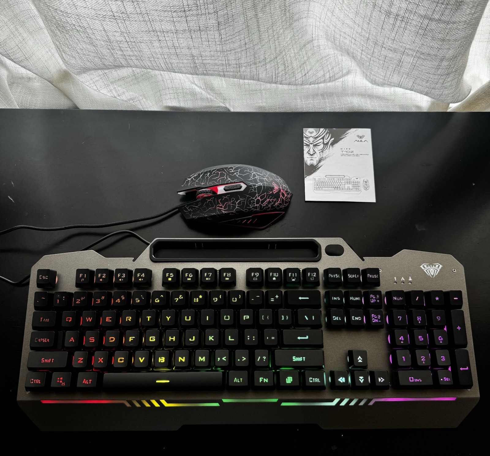 Aula Wind T102 Membrane Keyboard and Mouse Set New Open Box, Gaming Keyboard