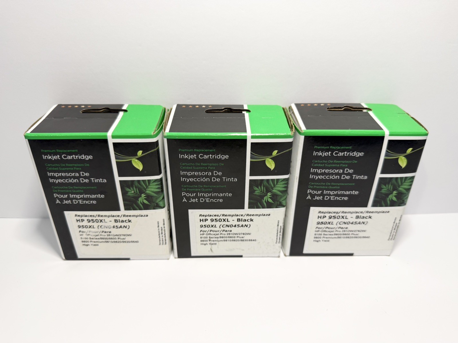 Clover Ink Cartridges HP 950XL Premium Replacement Inkjet Cartridge Lot of 3