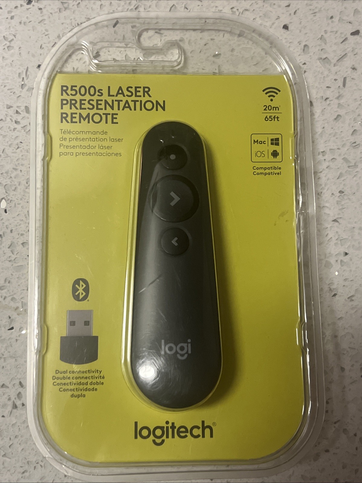 Logitech R500 Wireless Presenter Laser - Graphite - NEW