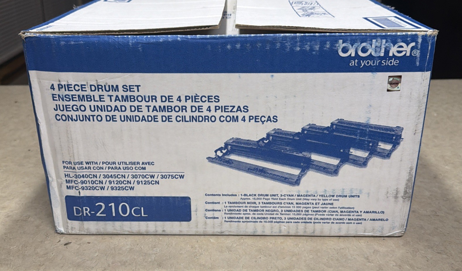 Genuine Brother DR-210CL 4/Pack Drum Set for HL-3040CN MFC-9010CN MFC-9120CN