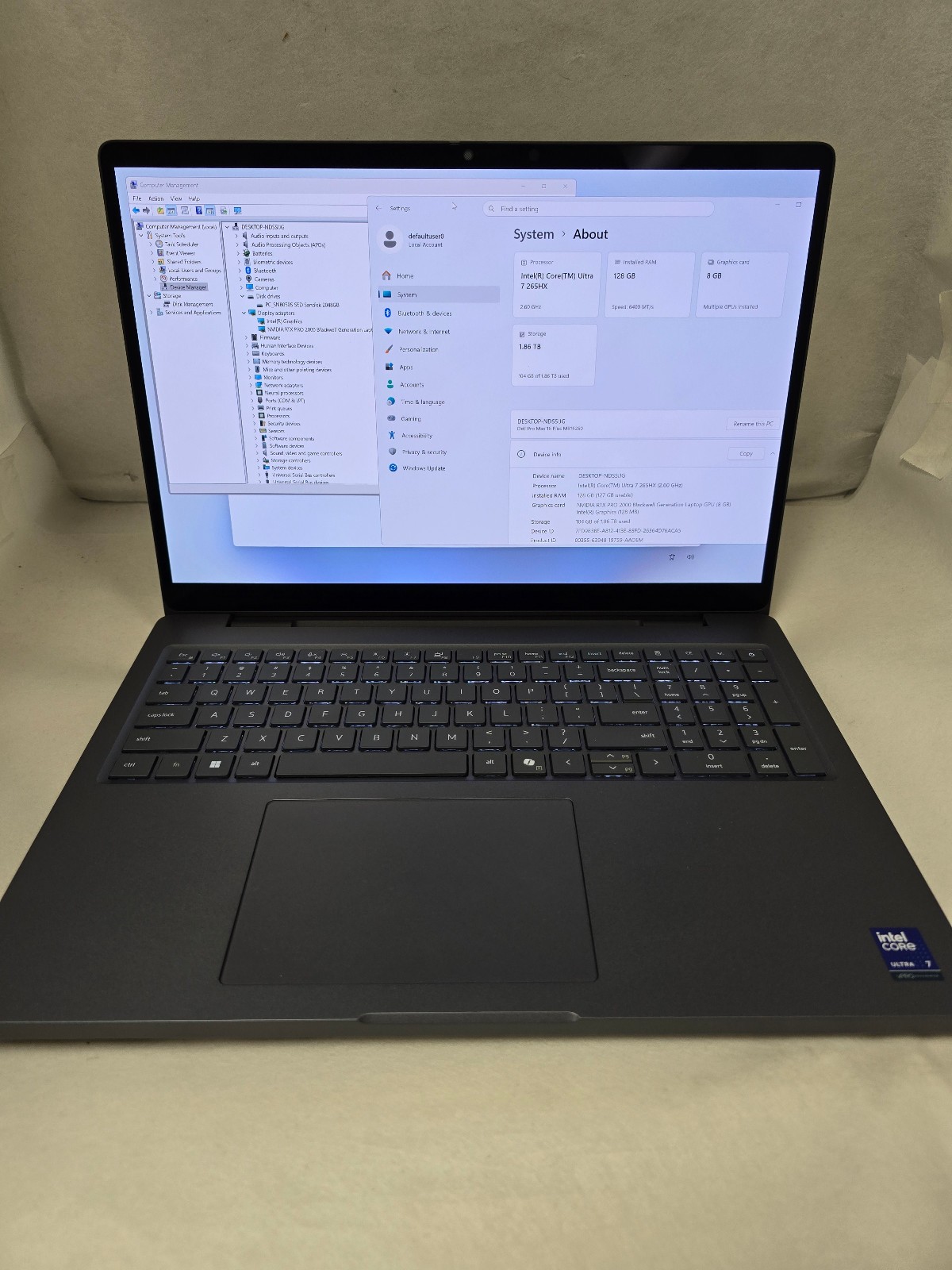Dell Pro Max 16 Plus MB16250 UHD OLED TS Ultra 7 265HX 128GB 2TB RTX PRO 2000