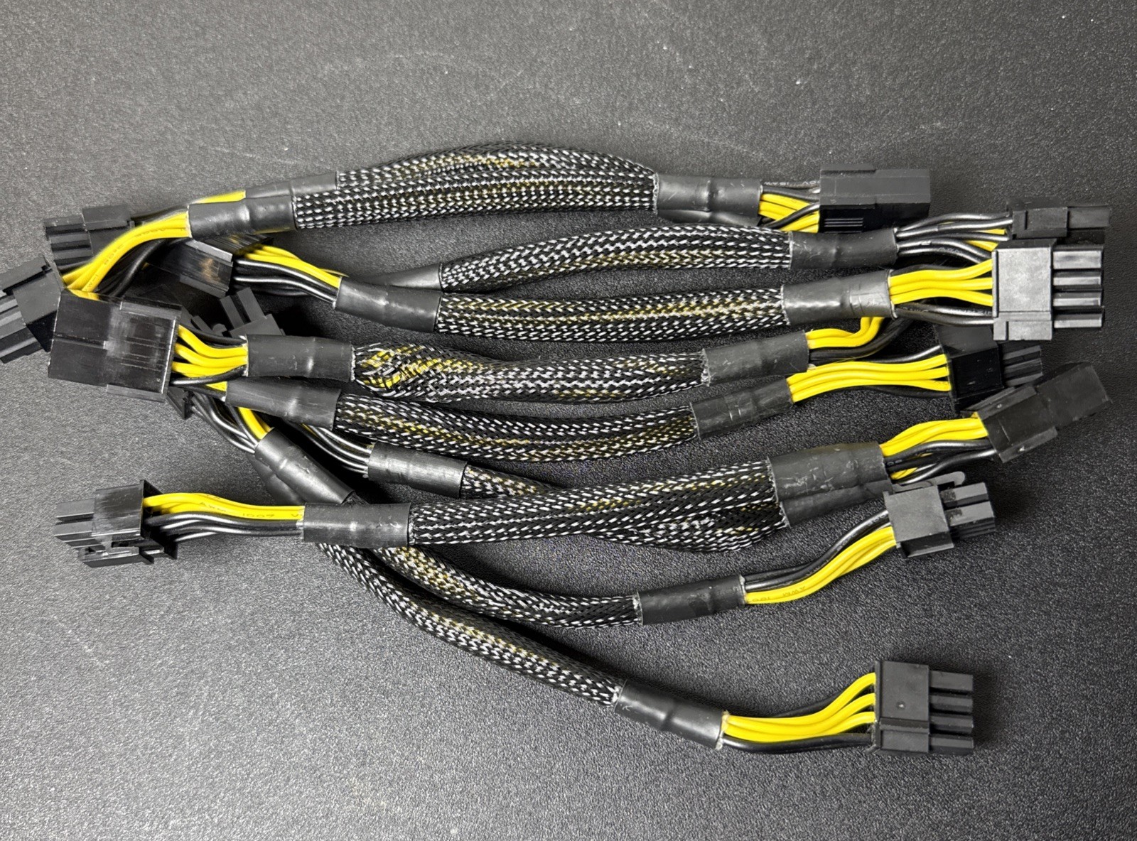 8 pin to Dual 6+2 pin PCI-E Power Cable Splitter 18 AWG - 5 Pack Bundle