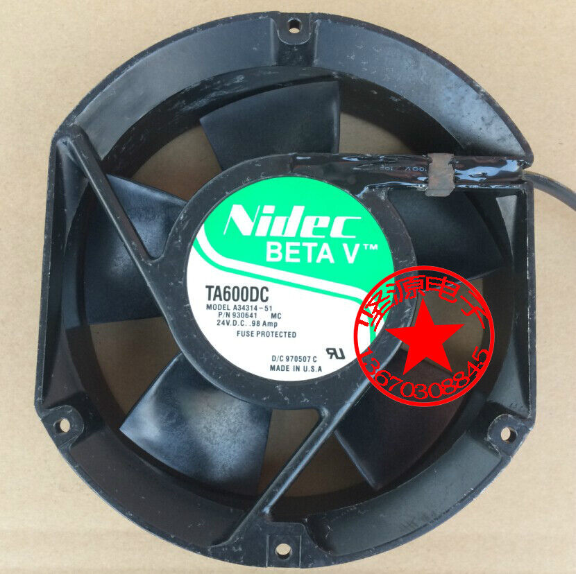 For 1pcs NIDEC TA600DC Cooling Fan A34314-51 24V 0.98A