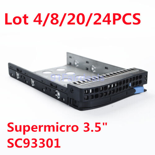 LOT Supermicr 3.5" SAS SATA Hard Drive Caddy Tray 01-SC93301-XX00C003 Screws USA