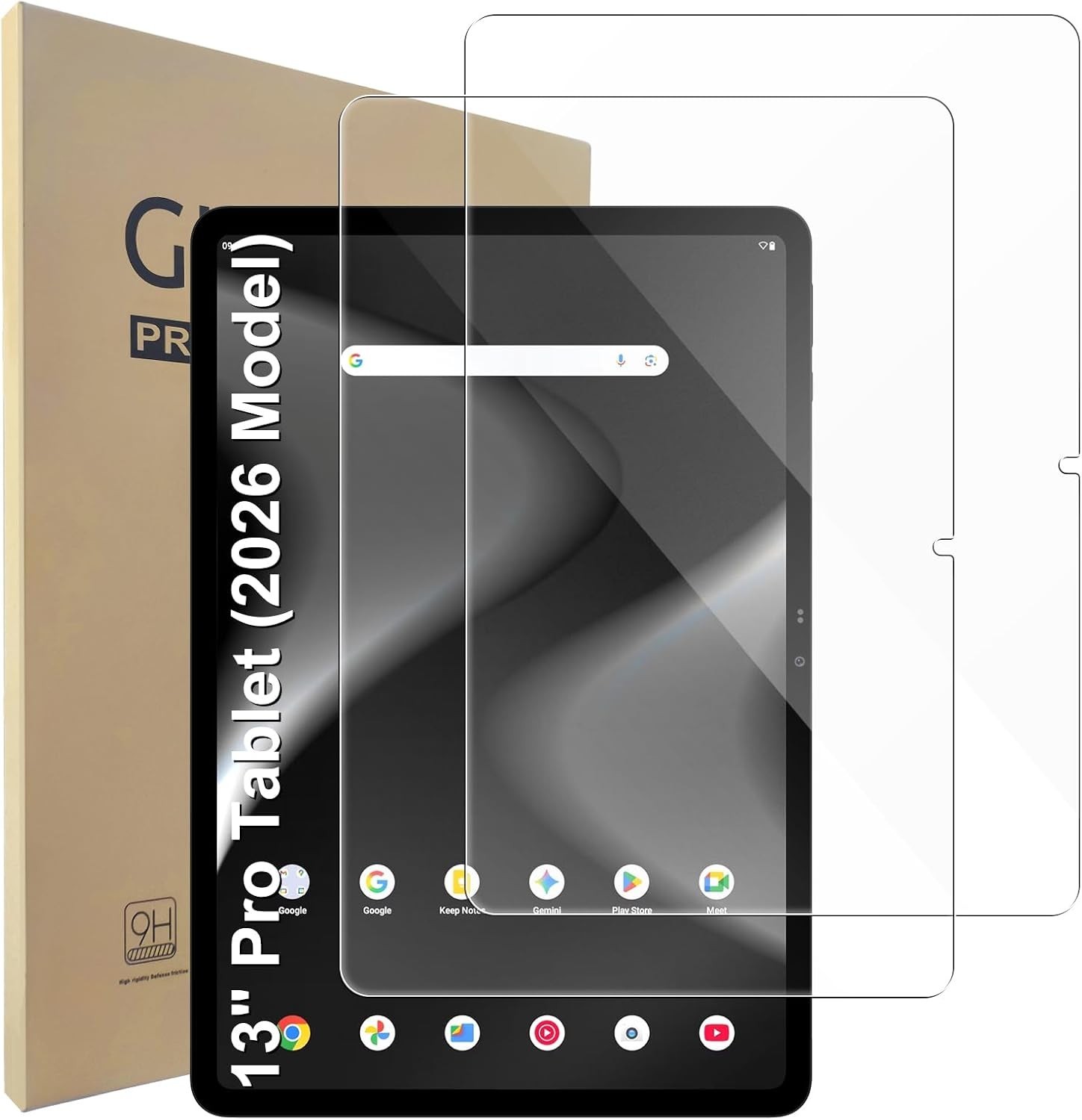 2 Pack New ONN 13 inch Screen Protector Tempered Glass for Onn 13.2" Tablet Pro