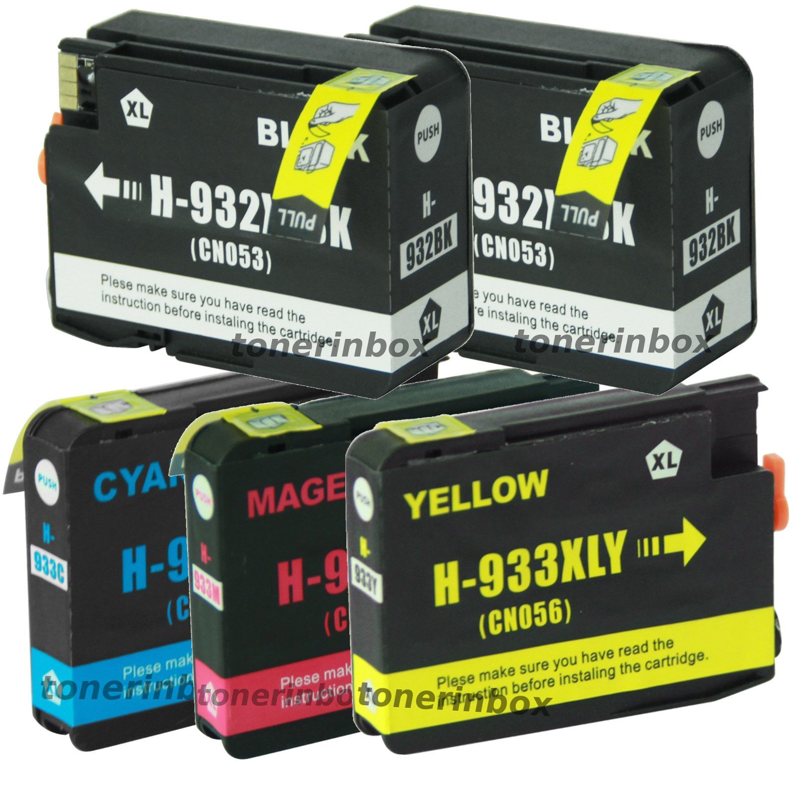 5PK Compatible 932XL 933XL Ink Cartridge for OfficeJet 6100 6600 6700 7110 7610