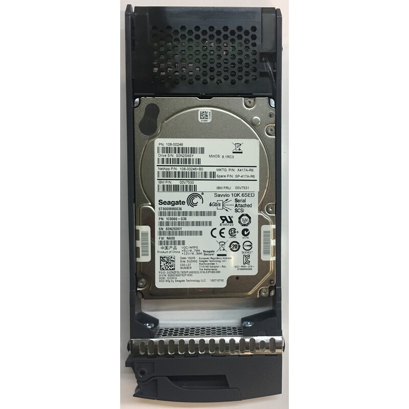 108-00246+B0 - Netapp 900GB 10K RPM SAS 2.5" HDD for DS2246 24 bay enclosure ...