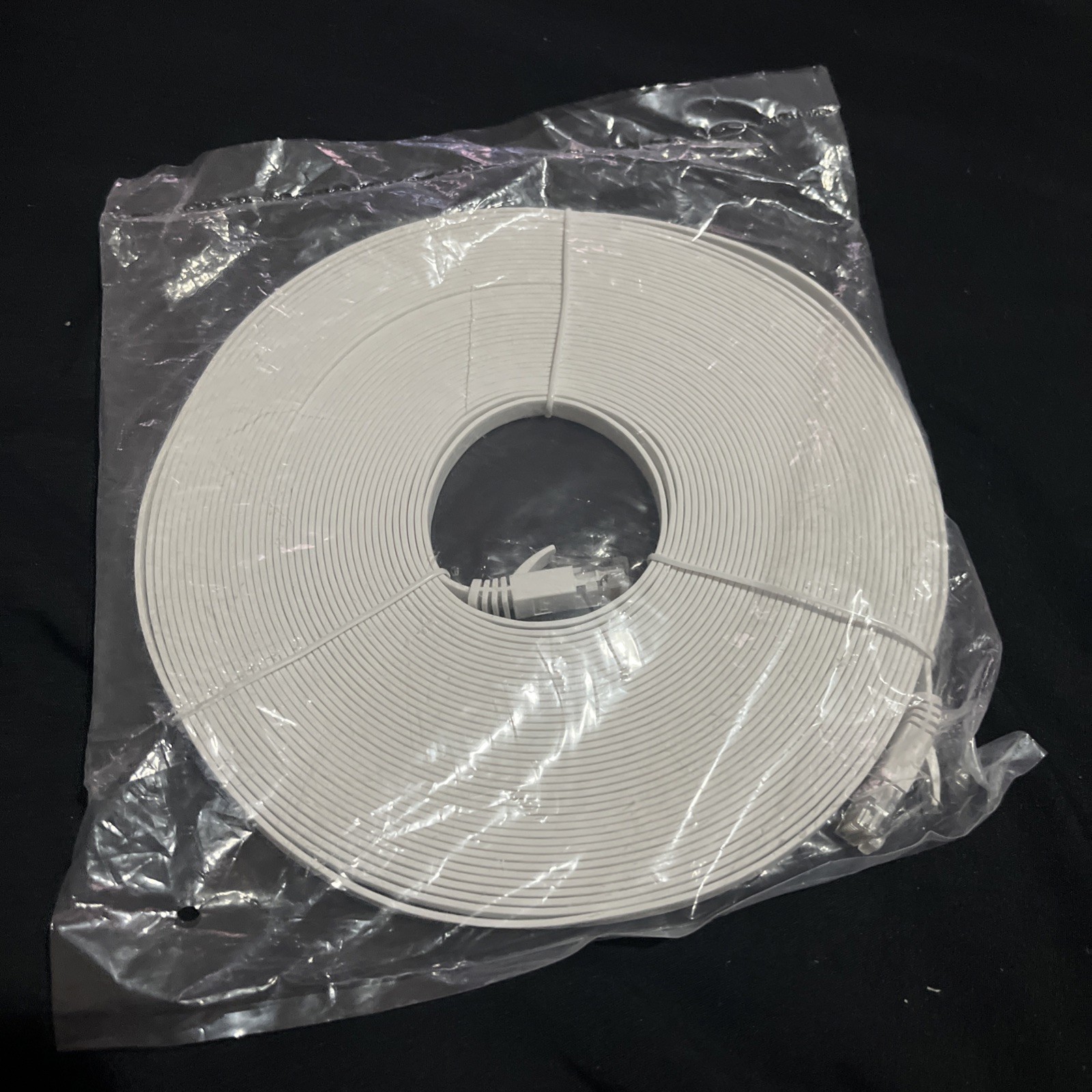 Jadaol Cat 6 Flat Ethernet Cable 25 ft - White