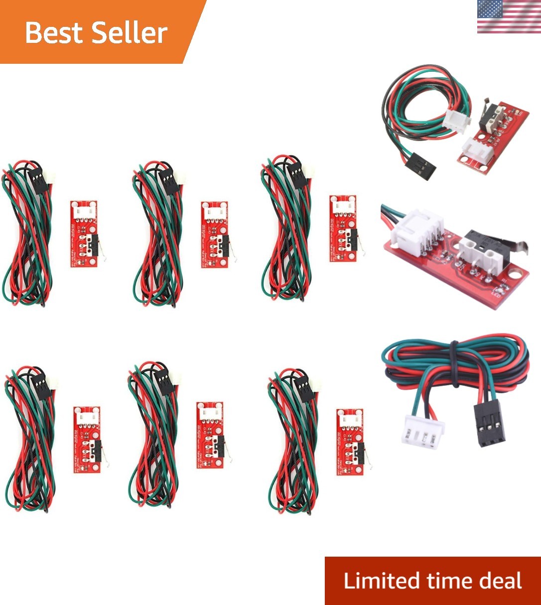 6pcs Endstop RAMPS 1.4 Mechanical Limit Switch for 3D Printer