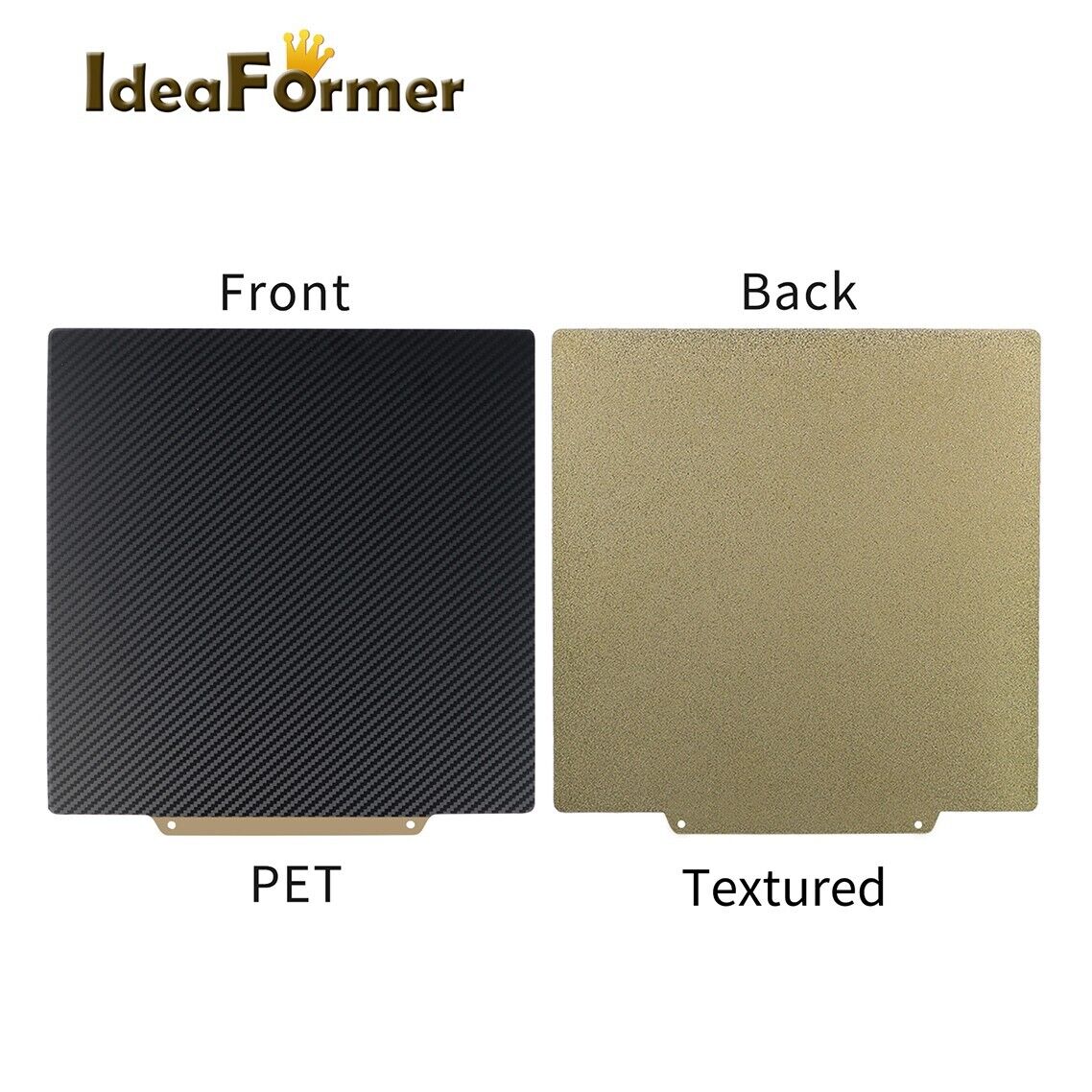 IdeaFormer Double Side Carbon Fiber PET+Textured PEI Spring Steel Sheet Heat bed
