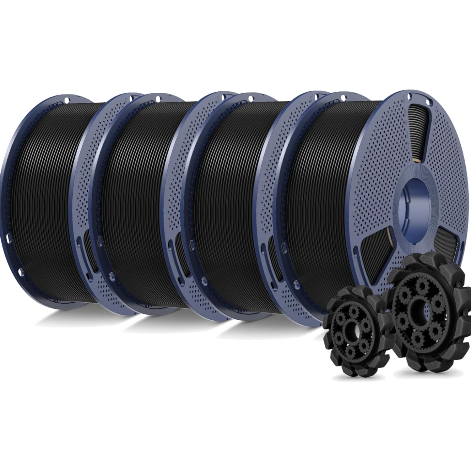PLA+2.0 3D Printer Filament Bundle, 4KG Upgrade PLA+ Filament 1.75mm, Tougher...