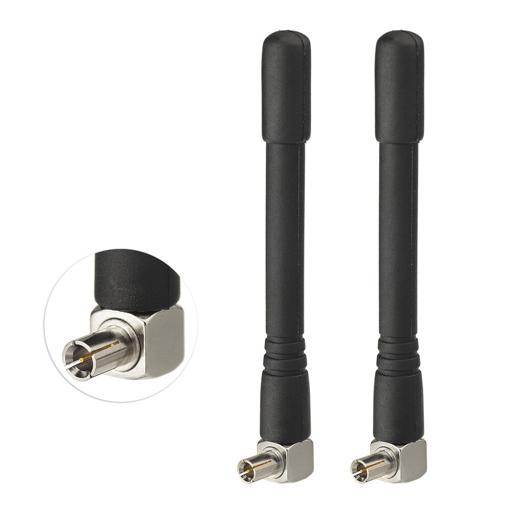 2pcs 4G LTE TS9 Male Mini Antennas Right Angle for Mobile Hotspot Routers