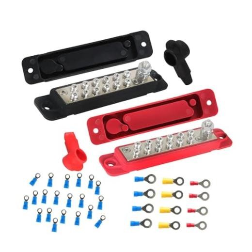 12 Point Busbar Power Distribution 180A 12V DC Red 12V 180A 12 Point