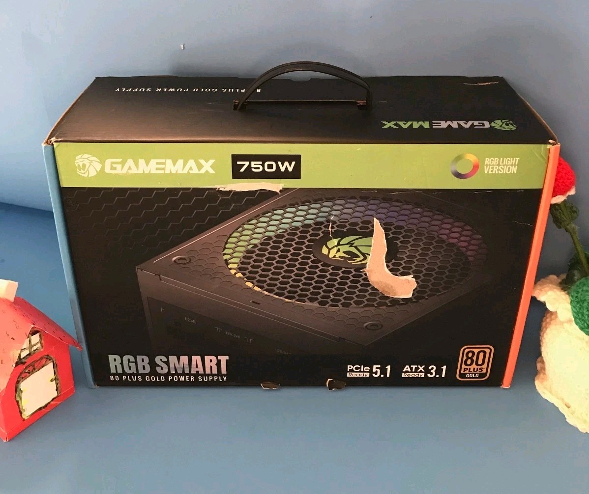 🚨 SALE 🚨Game Max G750-RGB Power Supply 750W Fully Modular 80+ Gold Certified 