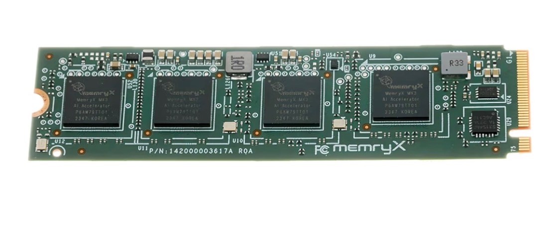 MX3 M.2 AI Accelerator PCI Express Gen 3 Linux, Windows 10, Windows 11