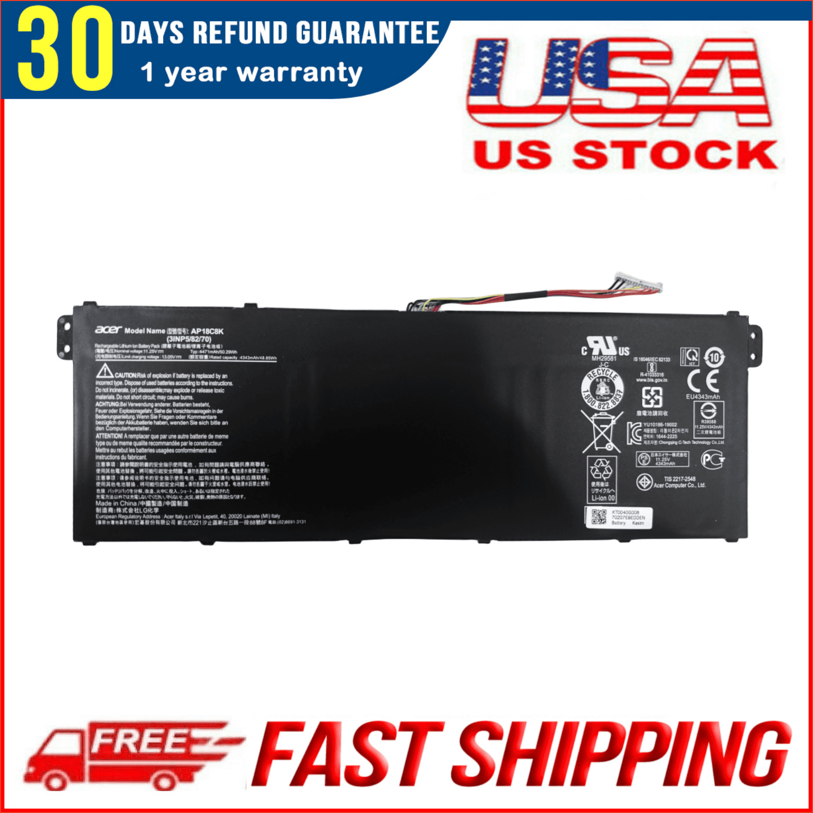 AP18C8K New Genuine Battery for Acer Swift 3 SP314-54N SF314-42 A514-54 A514-53