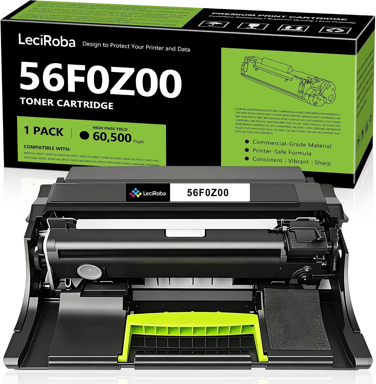 Compatible w/ Lexmark 56F0Z00 Imaging Drum Unit - MS321 MS421 MS521 MX521 MX321