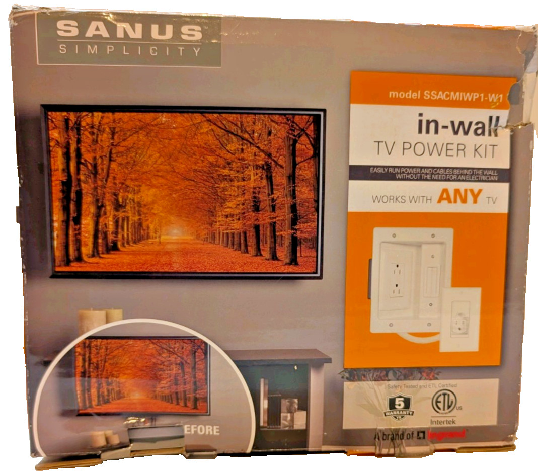 Sanus Simplicity In-Wall TV Power Kit - Model SSACMIWP1-W1