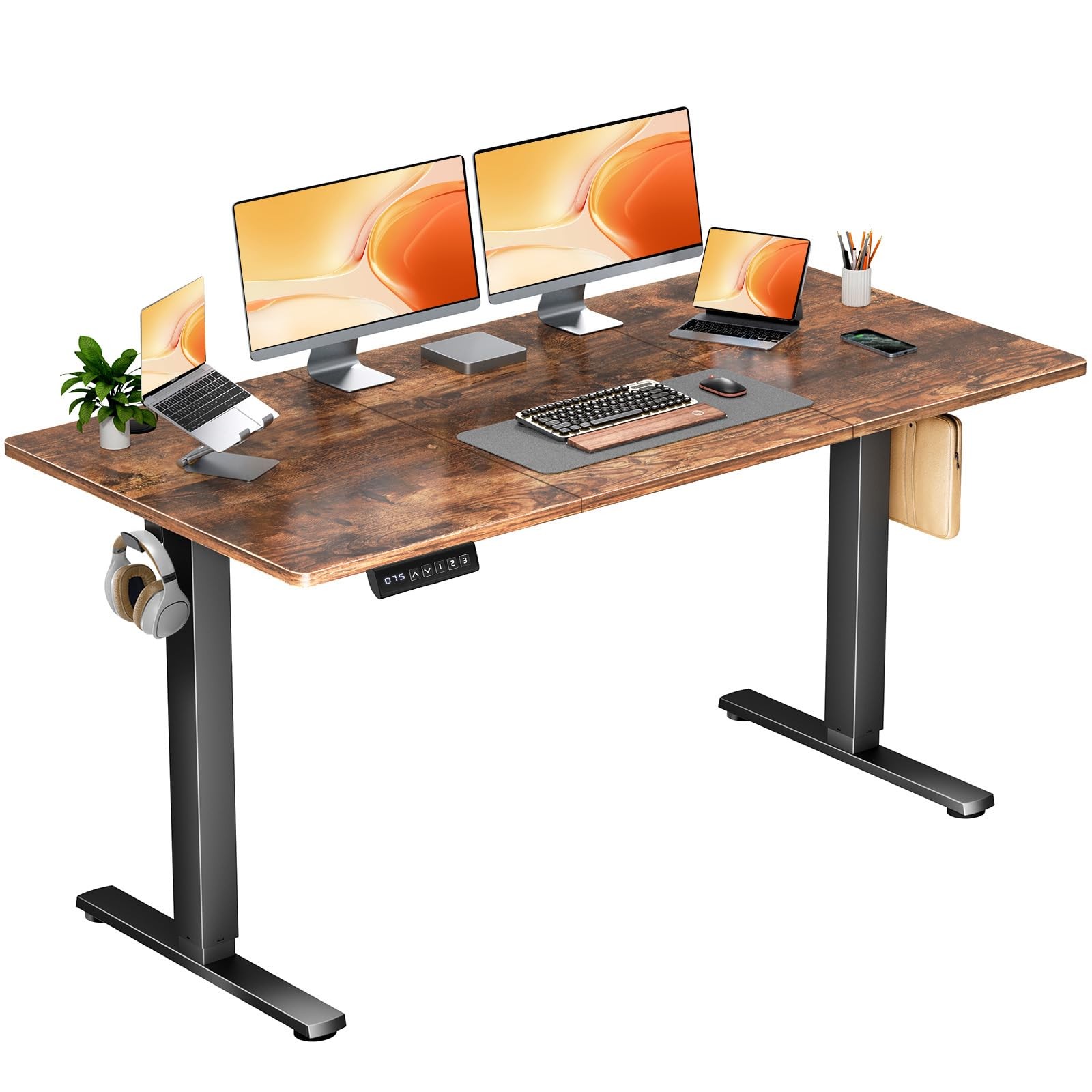 Electric Standing Desk 63 Inch Memory Adjustable Home Office DUMOS