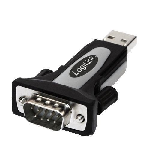 LogiLink AU0034 USB 2.0 Adapter USB-A/M to DB9 (RS232)/M, Black/Grey AU0034 ~E~