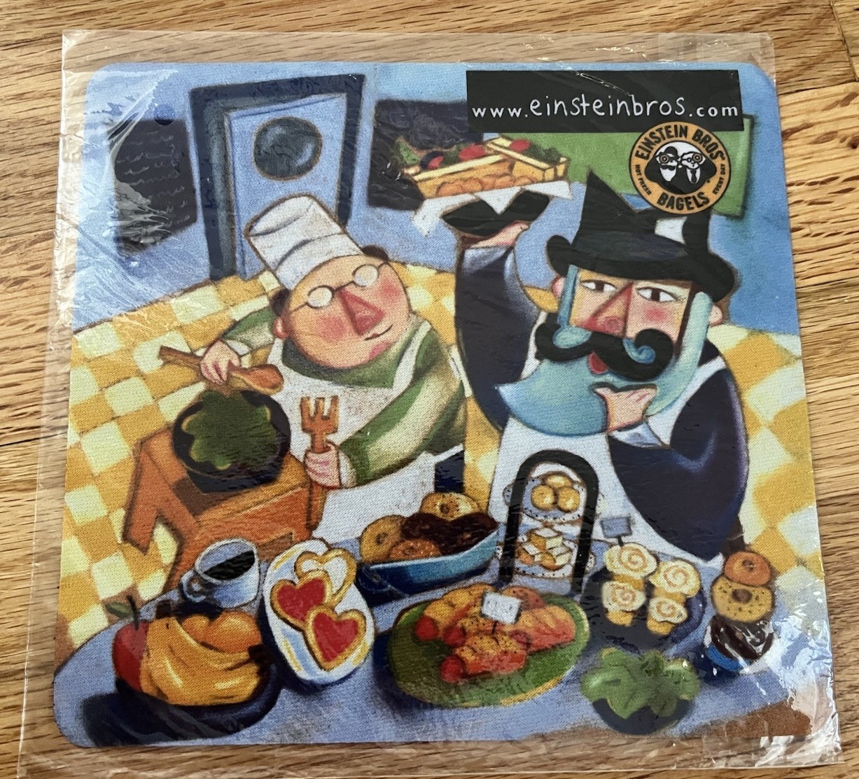 RARE NEW Einstein Bros Bagels Computer Mousepad - 
